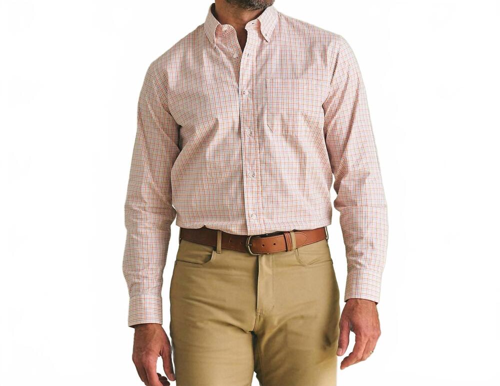 NEW TOM BECKBE men's ensley pinpoint oxford shirt in daybreak